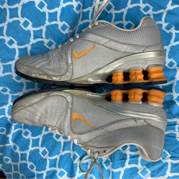 Nike Women’s size 9 Shox Vivify running training shoes silver grey total orange - Picture 7 of 11